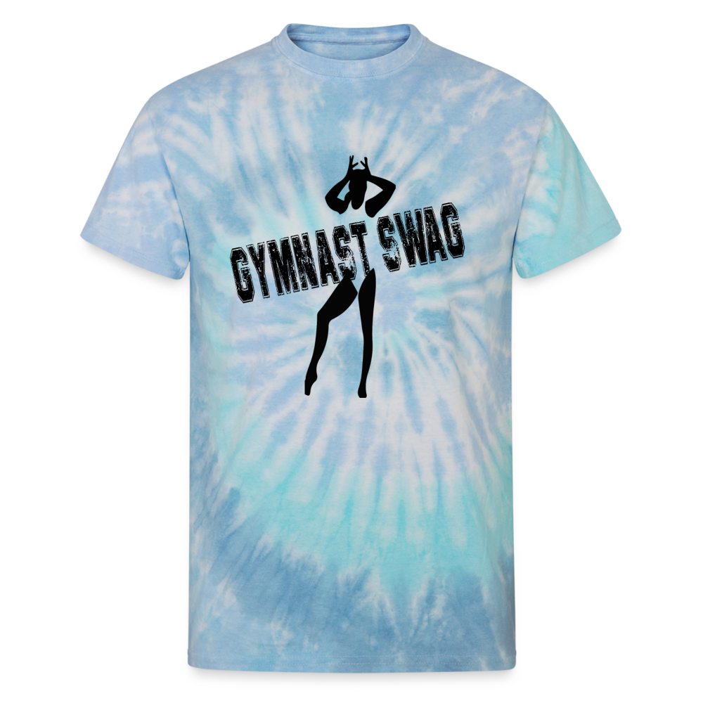 Gymnast Swag Tie Dye T-Shirt - blue lagoon